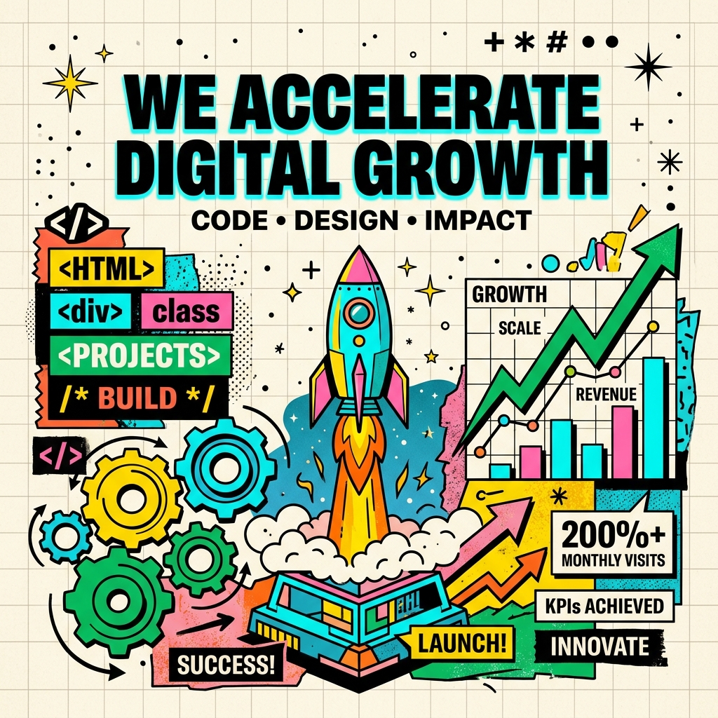Digital Solutions Growth Illustration